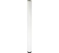 Wagner Pied de Meuble/Pied de Table/Tube système TENO - Diamètre 60 x 800 mm - Combinable Individuellement avec Le système TENO et QuickClick - Acier revêtu par pulvérisation Blanc - Charge maximale