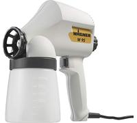 Wagner Pistolet de peinture W 95 pour peintures à base de solvants & à base d'eau à l'intérieur & à l'extérieur, réservoir 600 ml, 10 m²-15 min, 70 W