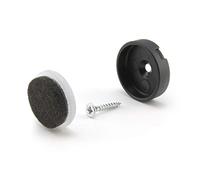 Wagner Quick Click Natural Ensemble complet de patins de chaise rotule patin feutre 30 mm, noir