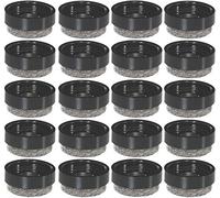 Wagner QuickClick Lot de 20 patins pour meubles ultra doux à presser Noir Ø 17 mm