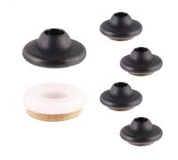 WAGNER QuickClick® Patins anneau de chaise en feutre spéciales - Lot de 4 patins à emboîter I 4x base + 4x insert changeable - SYNO - Ø 30 pour chaises Vitra DSR DAR DKR - Made in Allemagne - 16780200