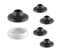 Wagner QuickClick® Patins Anneau de Chaise en Plastique - Lot de 4 à emboîter I 4X Base + 4X Insert Changeable - Plastique Hyper - Ø 30 pour chaises Vitra DSR DAR DKR - Made in Allemagne - 16780100