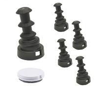 Wagner QuickClick® Patins de Chaise réversibles Feutre de Laine + Plastique - Lot de 4 Patins à insérer dans Tubes Ronds - Duo - intérieur Ø 12 mm/extérieur Ø 16 mm - Made en Allemagne - 15832000