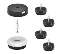 Wagner QuickClick® Patins en Feutre de et chaises - Lot de 4 à Visser I 4X Base + vis + Insert Changeable - Feutre Robuste Naturel - Made en Allemagne