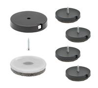 Wagner QuickClick® Patins en Feutre pour Meubles et chaises - Lot de 4 à Visser I 4X Base + vis + Insert Changeable - Feutre de Laine Ultrasoft - diamètre Ø 40 mm - Made en Allemagne - 15808700