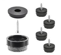 Wagner QuickClick® Patins en Feutre pour Meubles et chaises - Lot de 4 à Visser I 4X Base + vis + Insert Changeable - Feutre de Laine Ultrasoft Slim - diamètre Ø 17 mm - Made en Allemagne - 15780200