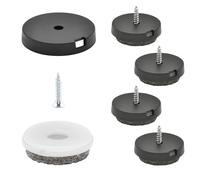 Wagner QuickClick® Patins en Feutre pour Meubles et chaises - Lot de 4 à Visser I 4X Base + vis + Insert Changeable - Feutre de Laine Ultrasoft - diamètre Ø 30 mm - Made en Allemagne - 15808600