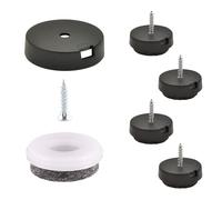 Wagner QuickClick® Patins en Feutre pour Meubles et chaises - Lot de 4 à Visser I 4X Base + vis + Insert Changeable - Feutre de Laine Ultrasoft - diamètre Ø 25 mm - Made en Allemagne - 15808500