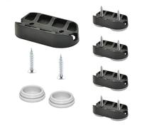 Wagner QuickClick® Patins en Plastique de Chaise - Lot de 4 à Visser, pour chaises Cantilever avec Tube Rond I 4X Base + 8X vis + Insert Changeable - Hyper - 42 x 20 mm - Made en Allemagne - 15831600