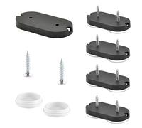 Wagner QuickClick® Patins en Plastique de Meubles et chaises - Lot de 4 Patins à Visser I 4X Base + 8X vis + Insert Changeable - Hyper - 52 x 25 mm - Made en Allemagne - 15781500