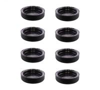 Wagner QuickClick® Patins en Plastique pour Meubles et chaises - Lot de 8 Patins de Rechange changeables - Black - diamètre Ø 17 mm - pour Base Ø 17 mm - Made en Allemagne - 15810000