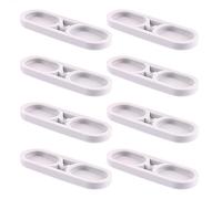 Wagner QuickClick® Tandem Patins pour chaises en Plastique de Rechange - Lot de 8 Patins de réserve - Plastique Hyper - 39 x 12 mm pour Base 32 x 12 mm - Made en Allemagne - 15899000