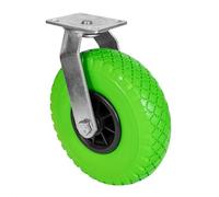 WAGNER Roulette pivotante - ANTI-CREVAISON - PU foam roue, polyuréthane, diamètre roue Ø 260 mm, jante 75 mm, plateau à visser 115 x 110 mm, charge max. 100 kg - 04826601