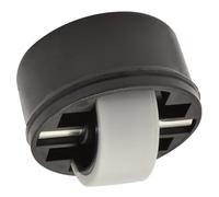 WAGNER Roulette pivotante souple - Roulette de perçage - Diamètre : 27 mm - Boîtier en plastique noir - Diamètre : 37/36 x 15/14 mm - Tige en métal - Charge maximale : 50 kg - Fabriqué en Allemagne