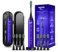 Wagner & Stern Brosse à dents blanchissante à ultrasons avec capteur de pression, 5 modes de brossage et contrôle de l'intensité, 8 têtes de brosse souples.