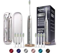 Wagner Stern IntelliBrush - Brosse à dents électrique avec capteur de pression, 4 modes, 3 intensités, 8 têtes souples, technologie blanchissante et étui de voyage inclus