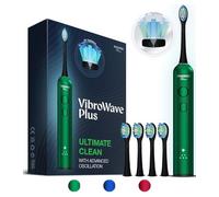 Wagner Stern VibroWave Plus Brosse à dents électrique Sonic Oscillation & Vibration avec 4 têtes de brosse. IPX7 étanche.