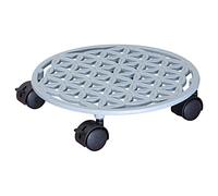 Wagner Support à roulettes pour Pot de Fleur Fleur DE Vie Ø 29 x 6,5 cm I pour l'intérieur + l'extérieur I Roule Pot en Fonte, Blanc Papyrus I 2 Freins I Capacité de Charge 50 kg- 20091901