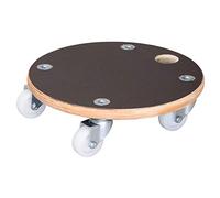 WAGNER Support à roulettes pour Pot de Fleur Maxigrip Ø 29 x 8,5 cm I Aide de Transport pour l'intérieur + l'extérieur I Bois certifié FSC® I Capacité de Charge 200 kg I Made in Germany - 20135101