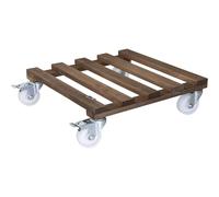 Wagner Support à roulettes pour pot de fleur PALETTI BIG 45 x 45 x 13 cm Bois FSC Marron 250 kg