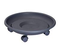 Wagner Support à roulettes pour Pot de Fleur Serie K Ø 34 x 9 cm I Dessous-de-Pot & Porte Plante I intérieur + extérieur I Roule Pot en Plastique, Anthracite I Capacité de Charge 50 kg - 20103701