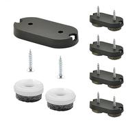 Wagner QuickClick® Patins de Feutre Laine de Meubles et chaises - Lot de 4 Patins à Visser I 4X Base + 8X vis + Insert Changeable - Ultrasoft - 42 x 20 mm - Made en Allemagne - 15781100