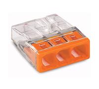 Wago - 100 BORNES WAGO 2273 COMPACT 3 ENTRÉES 0,5-2,5MM² ORANGE - 2273-203