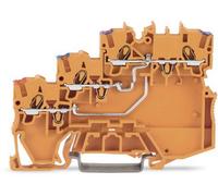 WAGO 2000-5372 Bloc de jonction pour capteur à 3 étages 7 mm Push-In orange 15 pc(s)