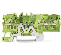 WAGO 2002-1707 Borne de protection à 3 étages 5.20 mm Push-In vert, jaune 50 pc(s)