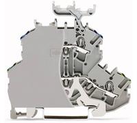 WAGO 2002-2227/099-000 Bloc de jonction à 2 étages pour conducteur de protection 4.20 mm ressort de traction Affectation: terre, L gris 50 pc(s)