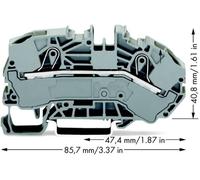 WAGO 2016-7601 Borne de passage 12 mm ressort de traction gris 20 pc(s)