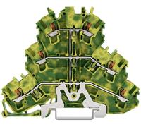 WAGO 2202-3207 Borne de protection à 3 étages connexion Cage Clamp vert-jaune 50 pc(s)