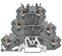 WAGO 2202-3217 Bloc de jonction traversant à 3 étages connexion Cage Clamp gris 50 pc(s)