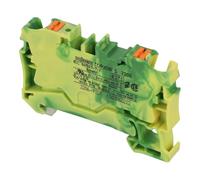 Wago 2206-1207 - 2 conducteurs - Bloc terminal avec bouton poussoir de 6 mm - Vert/jaune