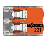 WAGO 221-412 Bornes à levier 2 pôles jusqu’à 4 mm² - Borne de connexion compacte