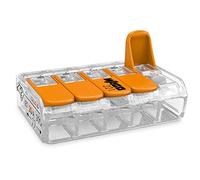 Wago Bornier 221-415 5 voies Lot de 25 Transparent Orange