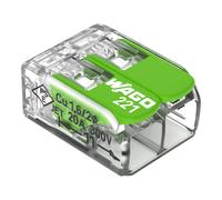 WAGO 221-422 Connecteur À Double Levier 4mm² Gamme Verte - 221-422 [100 Pièces]
