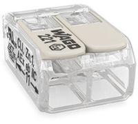 WAGO 221-482 Borne de raccordement flexible: 0.20-4 mm² rigide: 0.20-4 mm² Nombre de pôles: 2 transparent, blanc