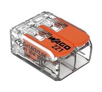 Borne de raccordement WAGO 221-612 flexible: 0.5-6 mm² rigide: 0.5-6 mm² Nombre de pôles: 2 transpar
