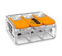 WAGO 221-613 - Bornes de connexion compacts, 30 unités, avec levier de commande, 3 positions, pince articulée, pince en boîte, 0,5-6 m²