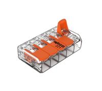 Borne de raccordement avec levier 5 fils max 6mm² Wago 221-615