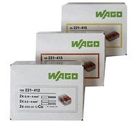 Wago 221 Assortiment de bornes de raccordement 100 x 221-412, 50 x 221-413, 25 x 221-415