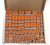 Wago 221 - Set de 75 connecteurs de câble (25 x 221-412, 25 x 221-413, 25 x 221 415) - Avec boîte refermable