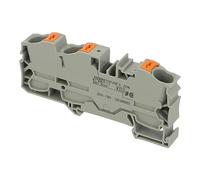 WAGO 2216-1301 3 CONDUCTOR THROUGH TERMINAL BLOCK AVEC BOUTON PUSH 16 MM ?, GRIS