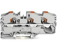 WAGO 2216-1301 - Borne de passage 3 conducteurs, avec poussoir 16 mm², gris