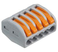 Wago 222-415 5-Port Levier Bornes Connecteurs - Gris (lot de 5)