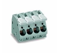 Bornier à ressort WAGO 2716-102 6.00 mm² Nombre de pôles 2 gris 65 pc(s)