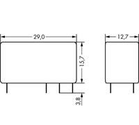 WAGO 788-150 Relais pour circuits imprimés 12 V/DC 16 A 1 inverseur (RT) 1 pc(s)