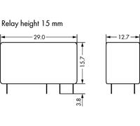 WAGO 788-152 Relais pour circuits imprimés 12 V/DC 8 A 2 inverseurs (RT) 20 pc(s)