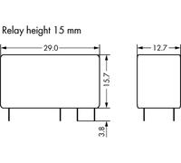 WAGO 788-155 Relais pour circuits imprimés 24 V/DC 16 A 1 inverseur (RT) 20 pc(s)